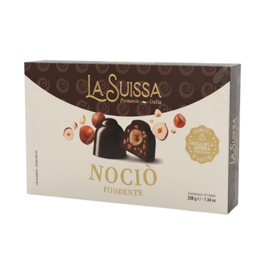 La Suissa Scatola Nociò, 16 cioccolatino con di ripieno alla nocciola da 208g.