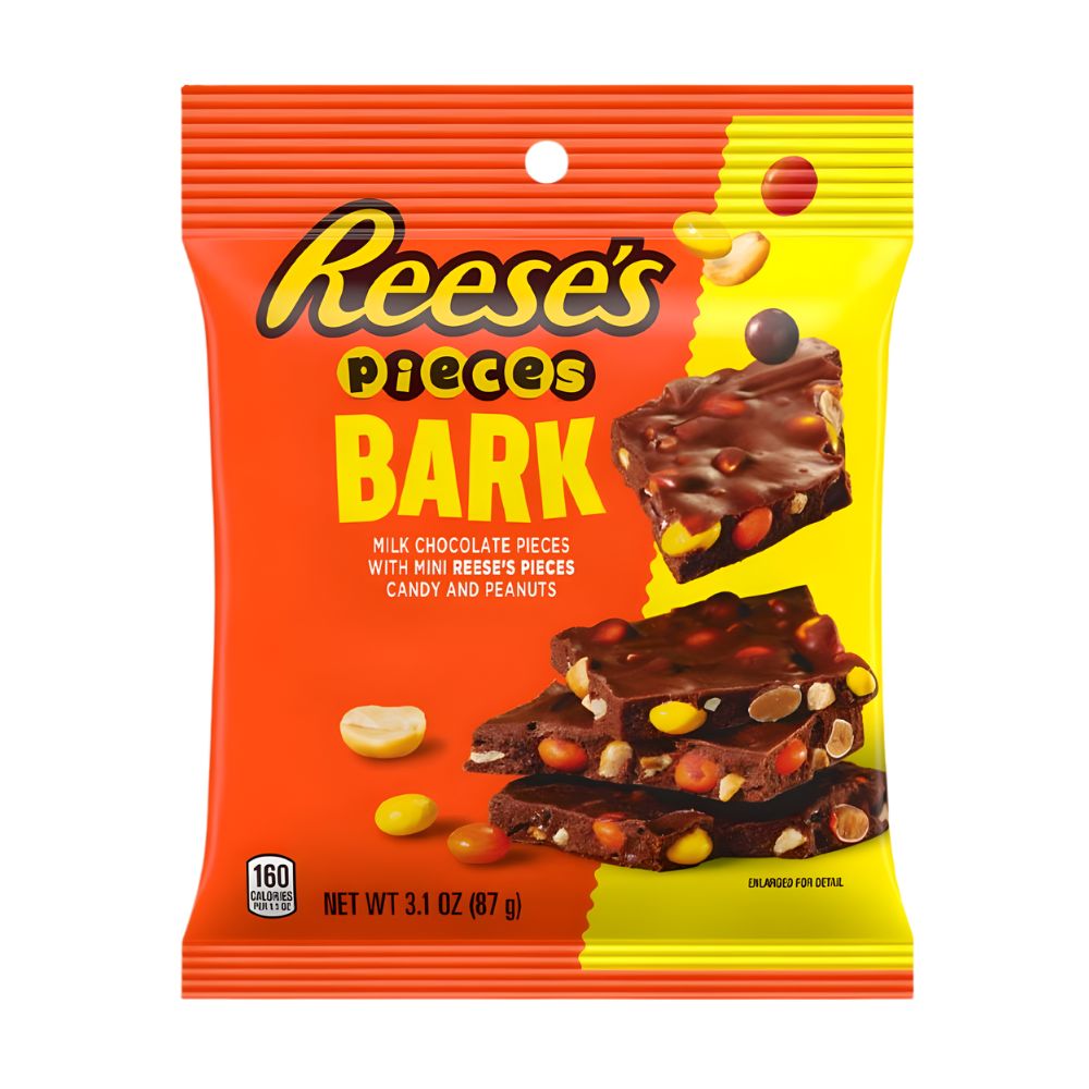 Confezione da 12 di Reese's Pieces Bark da 87g.
