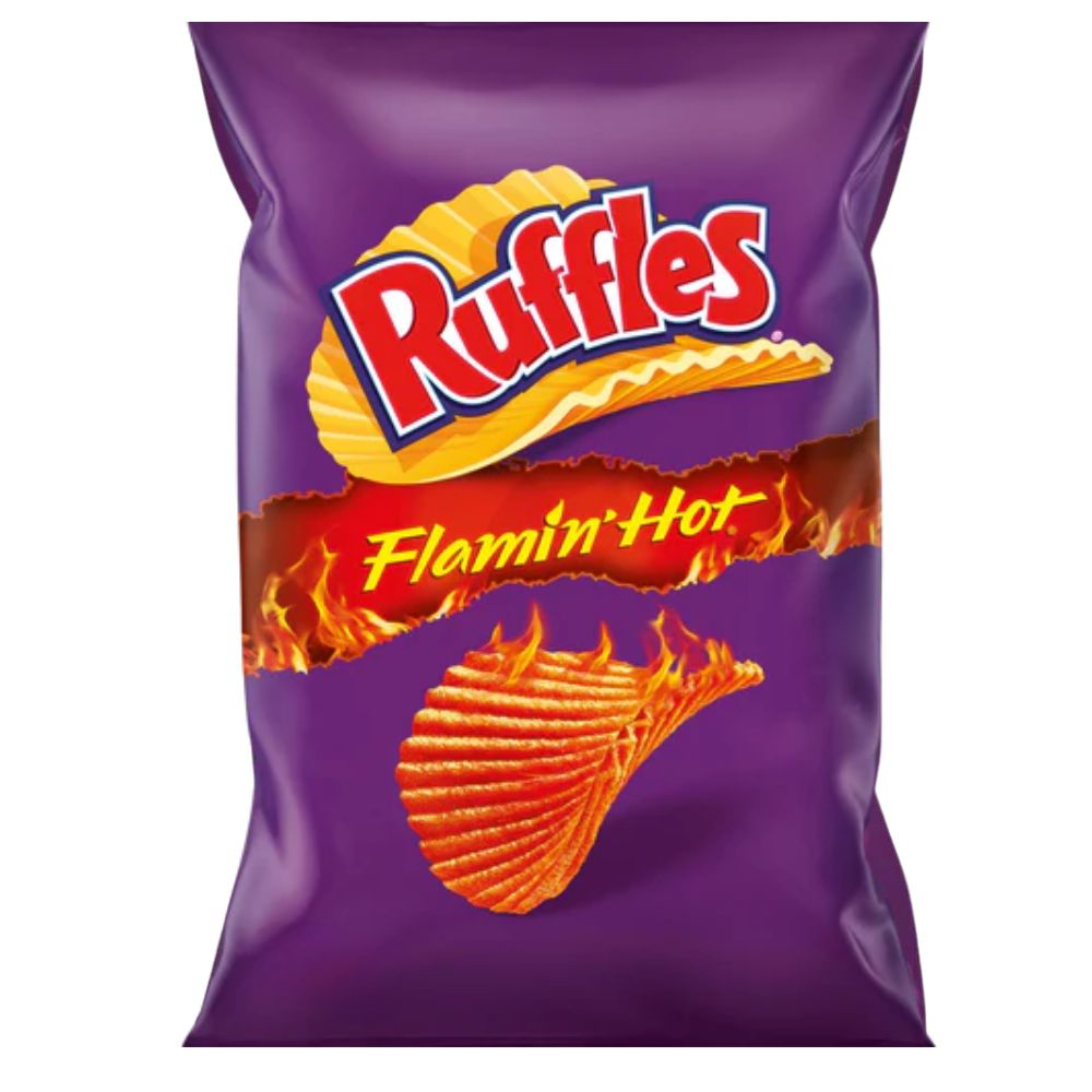 Confezione da 15, patatine piccanti da 75g Ruffles.