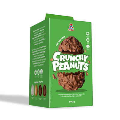 American Uncle Crunchy Peanuts Easter Egg, Milchschokoladen-Osterei überzogen mit gesalzenen gerösteten Erdnüssen, 600g 