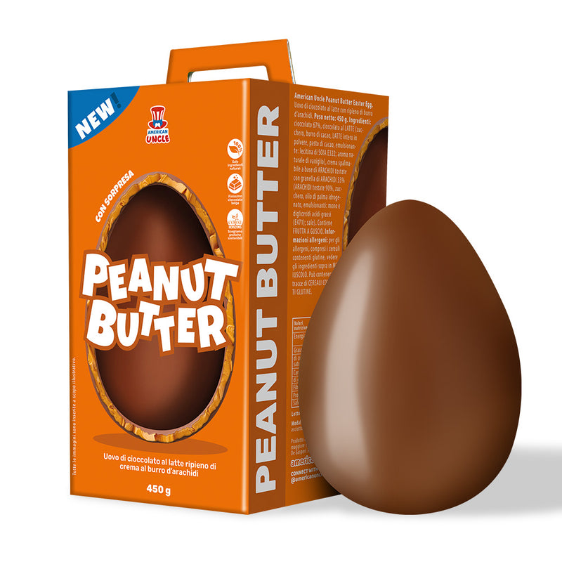 American Uncle Peanut Butter Easter Egg, Milchschokoladen-Osterei gefüllt mit Erdnussbuttercreme, 450 g 