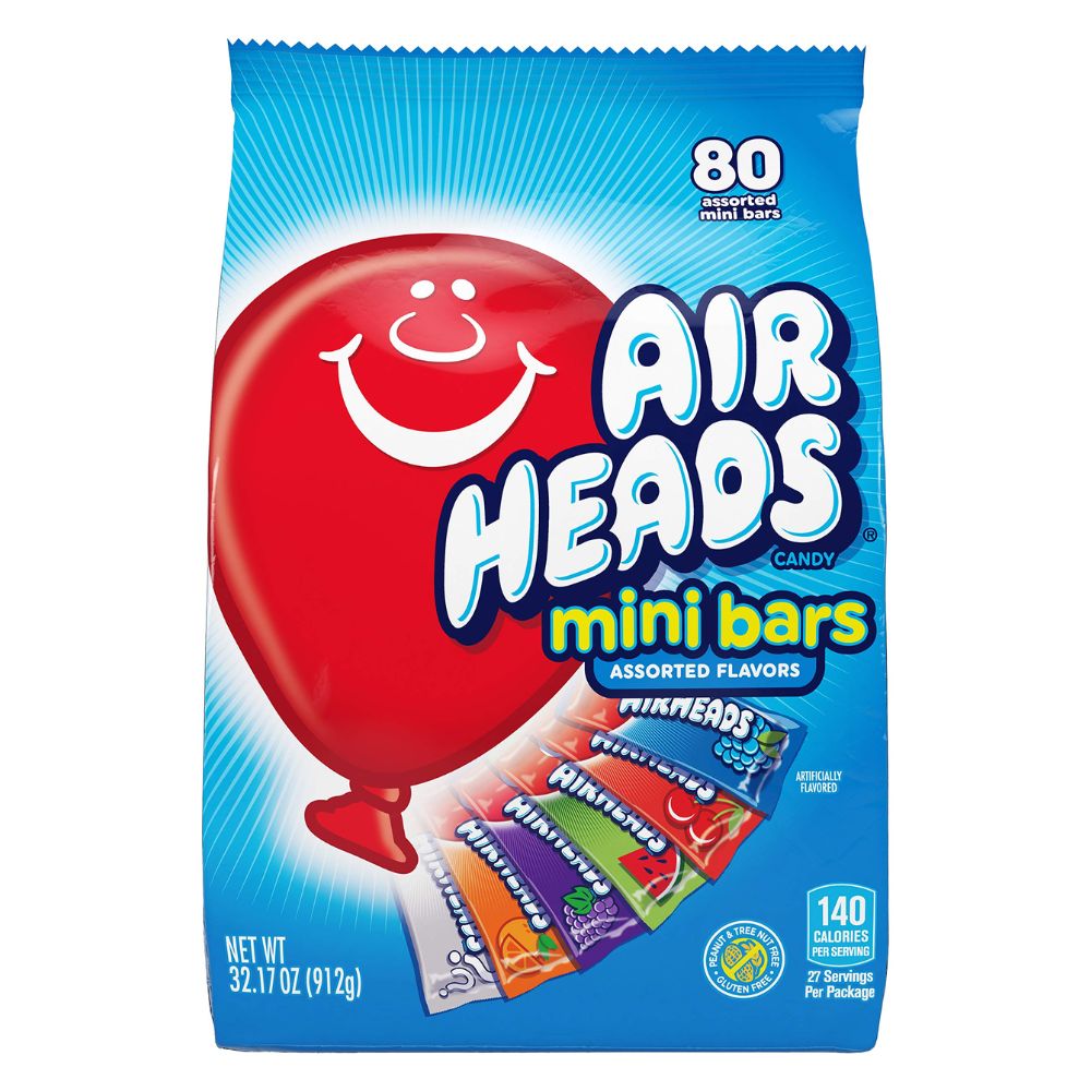 Confezione da 80, caramelle gommose al gusto di frutta da 11,5g AirHeads.