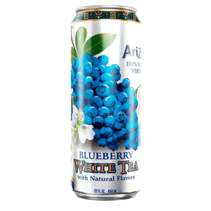 Arizona Blueberry White Tea, tè bianco al mirtillo da 650ml (Confezione da 24)