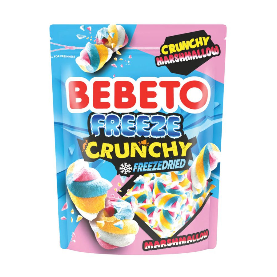 Confezione da 12, Bebeto Freeze Crunchy Gummy Freezedried Marshmallow da 35g.
