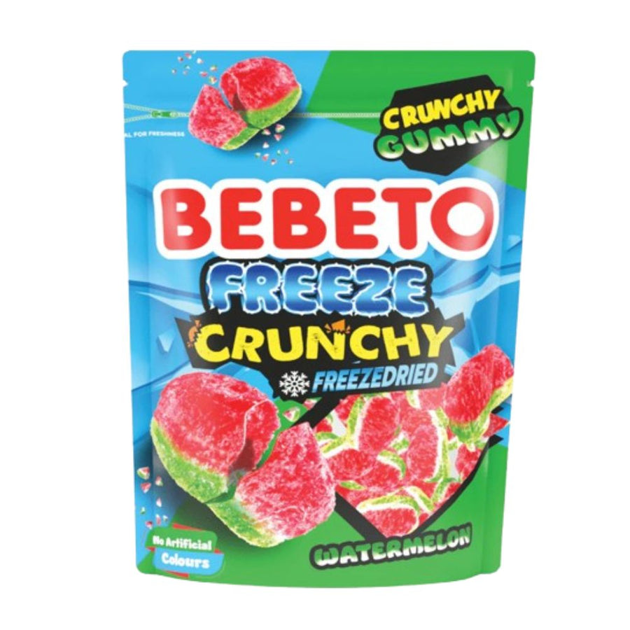 Confezione da 12, caramelle gommose al gusto anguria liofilizzate da 35g Bebeto.