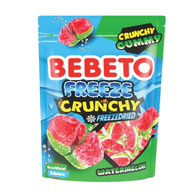 Confezione da 12, caramelle gommose al gusto anguria liofilizzate da 35g Bebeto.