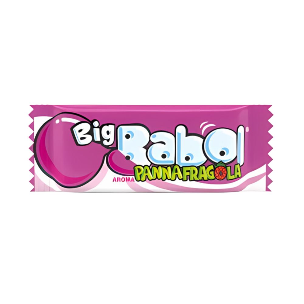 Big Babol Cream and Strawberry, cream and strawberry flavored chewing gum 5.2g (Pack of 200) 