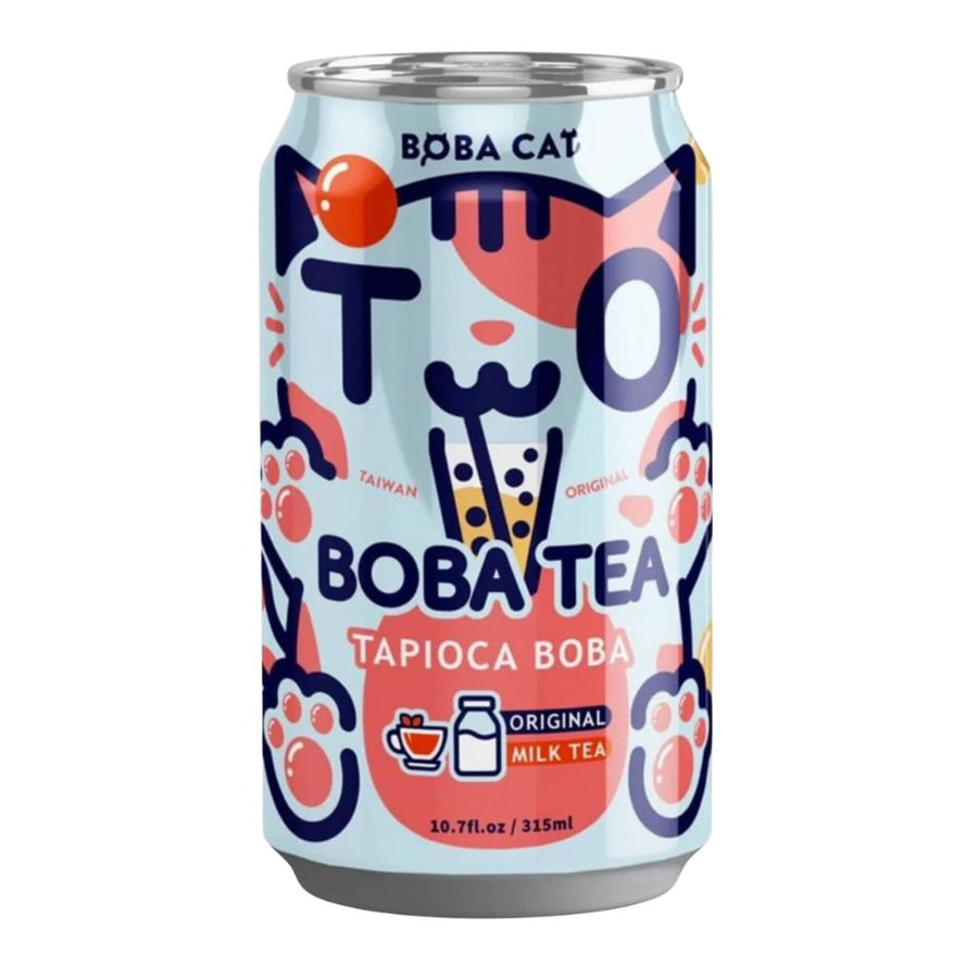 Confezione da 24, Boba Cat Boba Tea Original Milk Tea da 315ml.