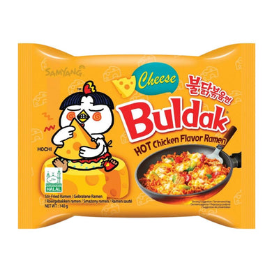 Confezione da 10, noodles al gusto di polo e formaggio da 140g Buldak.