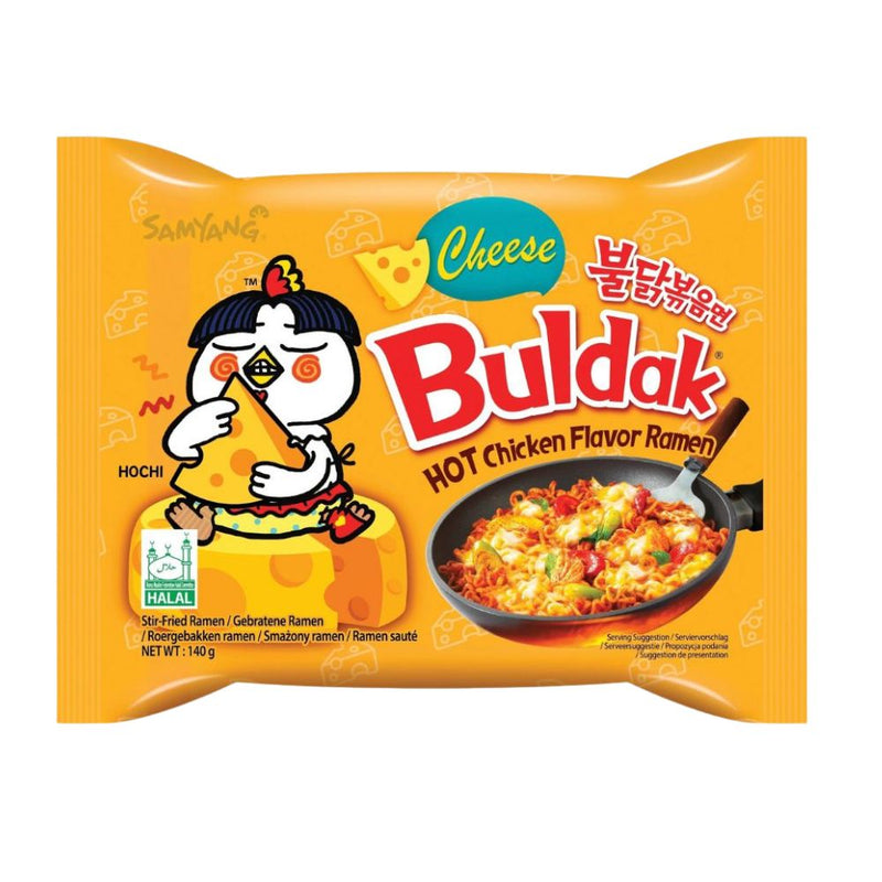 Confezione da 10, noodles al gusto di polo e formaggio da 140g Buldak.