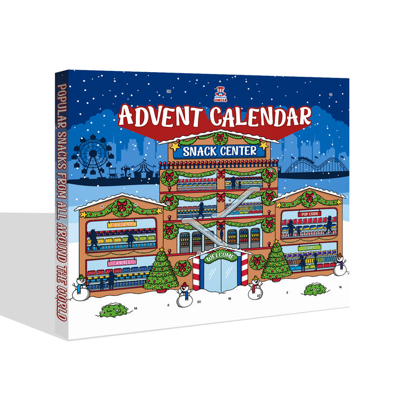 American Uncle Snack Center, Advent Calendar with 24 sweet and savory snacks from around the world 