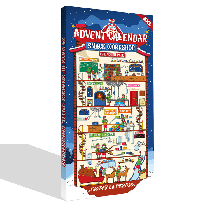 American Uncle Snack Workshop XXL, XXL Advent Calendar with over 24 sweet and savory snacks from around the world 