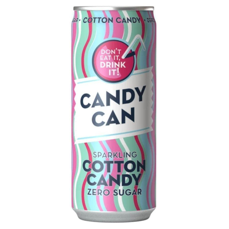 Confezione da 330ml di bevanda al gusto di zucchero filato Candy Can Cotton Candy Zero Sugar