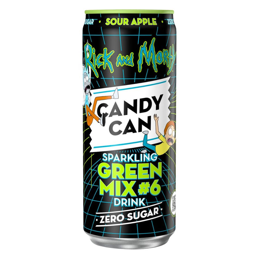 Confezione da 12, Candy Can Green Mix Rick and Morty da 330 ml.