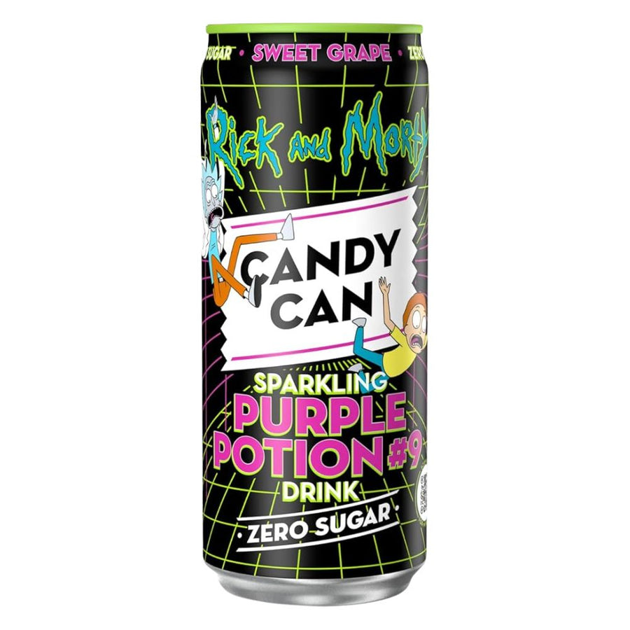 Confezione da 12, Candy Can Purple Potion Rick and Morty da 330 ml.
