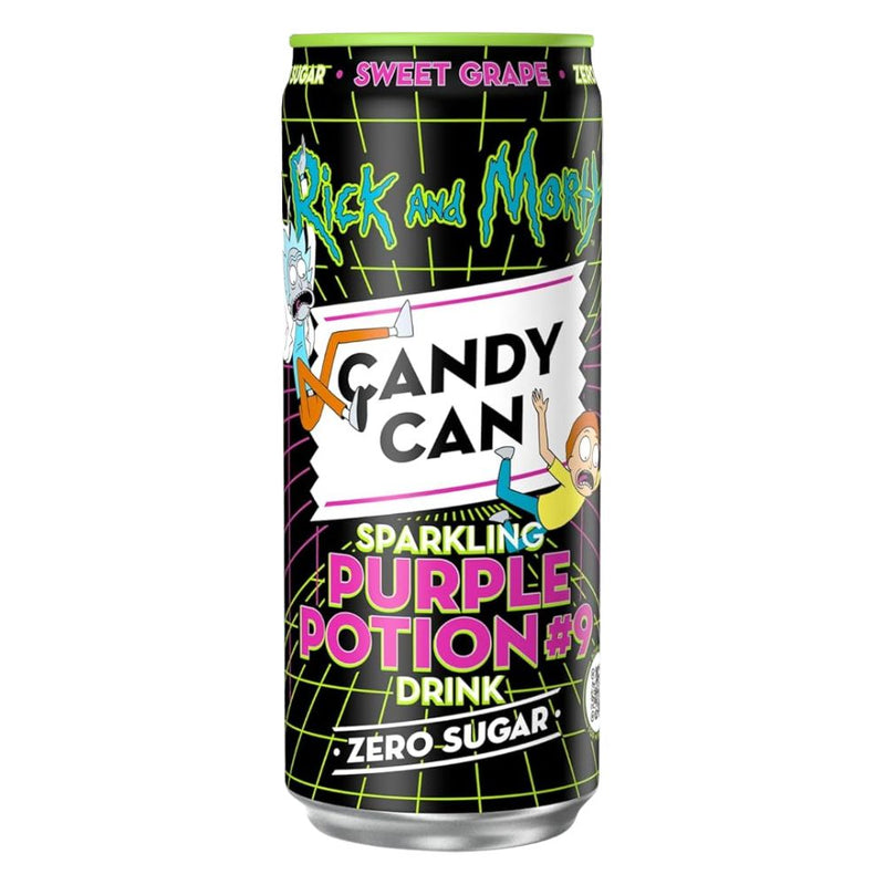 Confezione da 12, Candy Can Purple Potion Rick and Morty da 330 ml.