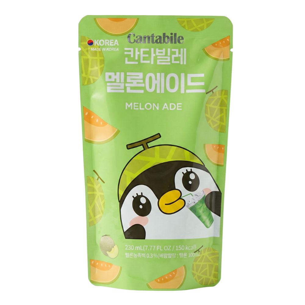 Cantabile Melon Ade, bevanda al gusto di melone cantalupo da 230ml (Confezione da 10)