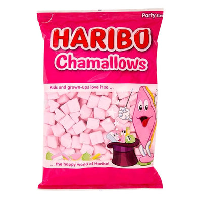 Confezione da 1kg, Haribo Chamallows Hearts Pink.