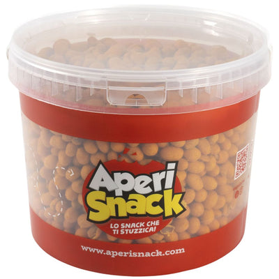 Confezione da 2300g di arachidi ricoperte di chili Aperisnack.