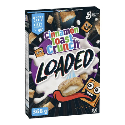 Confezione da 12, cereali al gusto di cannella con ripieni di crema alla vaniglia da 368g Cinnamon Toast Crunch.