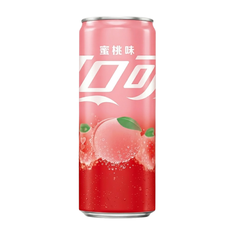 Coca-Cola Peach Chinese Edition, bevanda al gusto di pesca da 330ml (Confezione da 24)