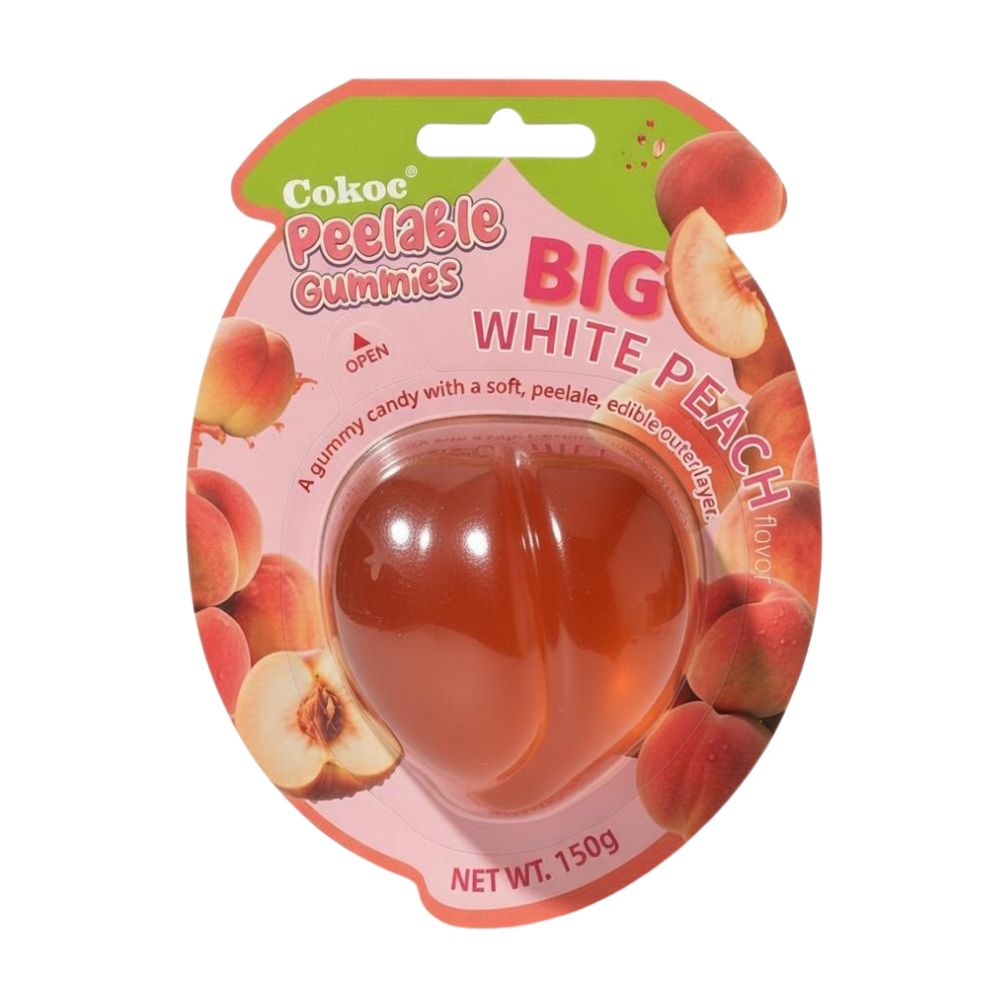 Cokoc Peeling Gummy Big Peach, caramella gommosa al gusto di pesca da 150g