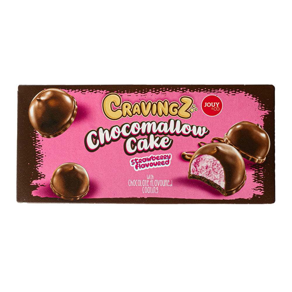 Confezione da 150g di biscotti al marshmallow alla fragola Cravigz Chocomallow