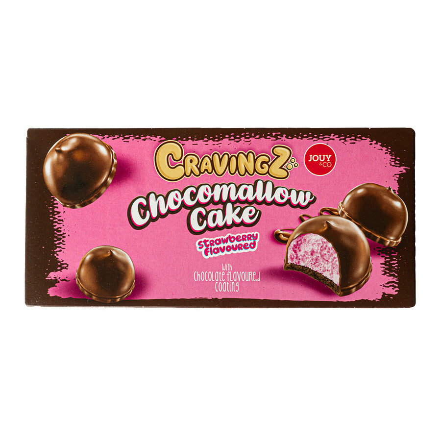 Confezione da 150g di biscotti al marshmallow alla fragola Cravigz Chocomallow