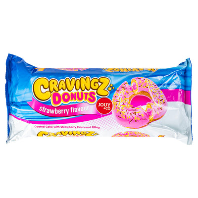 Confezione da 15, ciambelle ricoperte di glassa al gusto di fragola da 200g Cravingz.