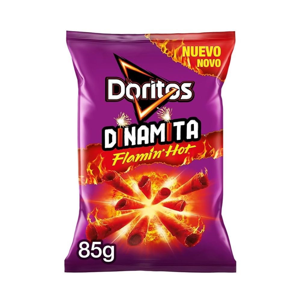 Doritos Dinamita Flamin' Hot, riccioli di tortillas piccanti da 85g (Confezione da 20)