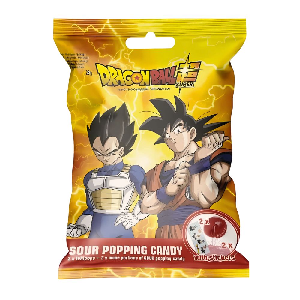 Confezione da 10, Dragon Ball Sour Popping Candy da 28g.