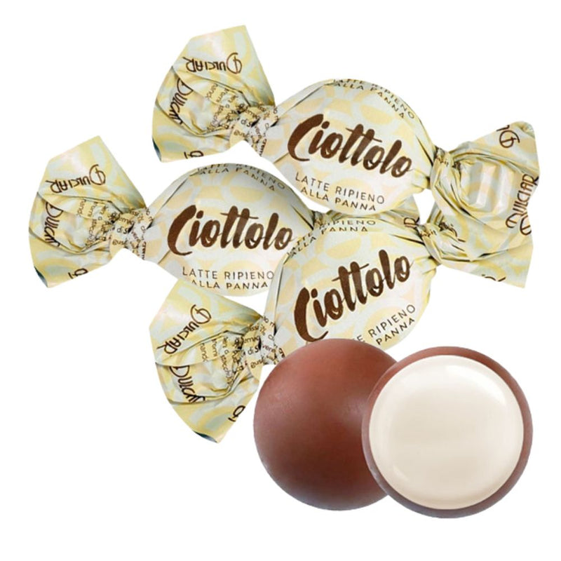 Confezione da 1kg, cioccolatino al latte ripieno di crema alla panna Dulciar.