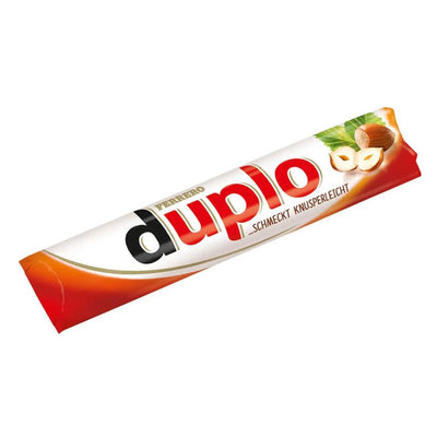 Confezione da 40 cioccolato al latte ripieno con wafer e crema di nocciole da 18,2g Duplo.