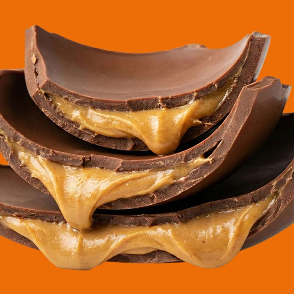 American Uncle Peanut Butter Easter Egg, uovo di Pasqua di cioccolato al latte ripieno di crema al burro d'arachidi da 450 g