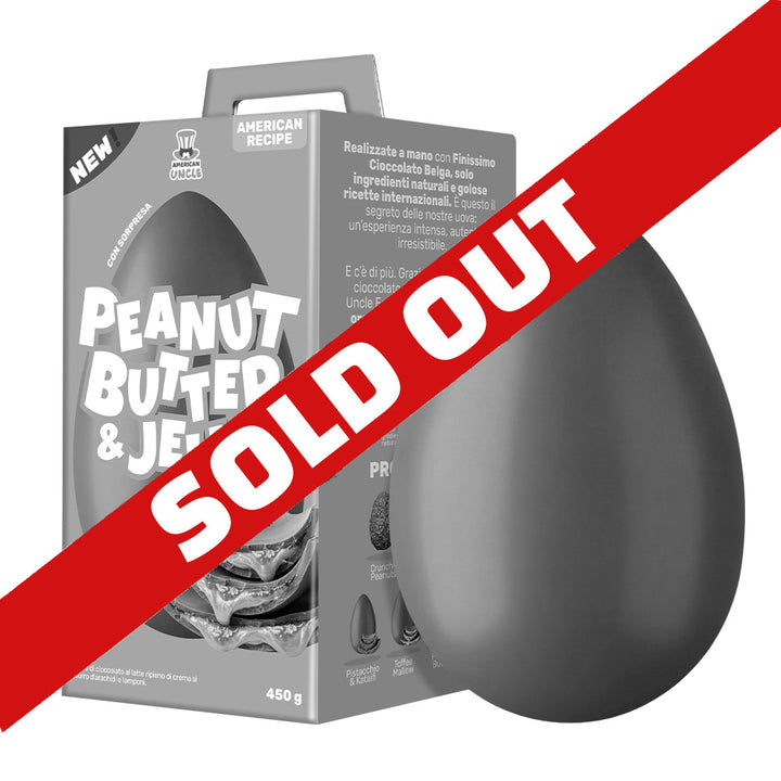 American Uncle Peanut Butter & Jelly Easter Egg, milk chocolate Easter egg filled with peanut butter and raspberry cream, 450 g 