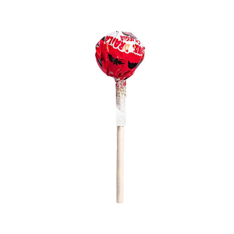 El Conde Dracula Lollipop Cherry, 8.5 g cherry-flavored chewing gum lollipops (Pack of 200)