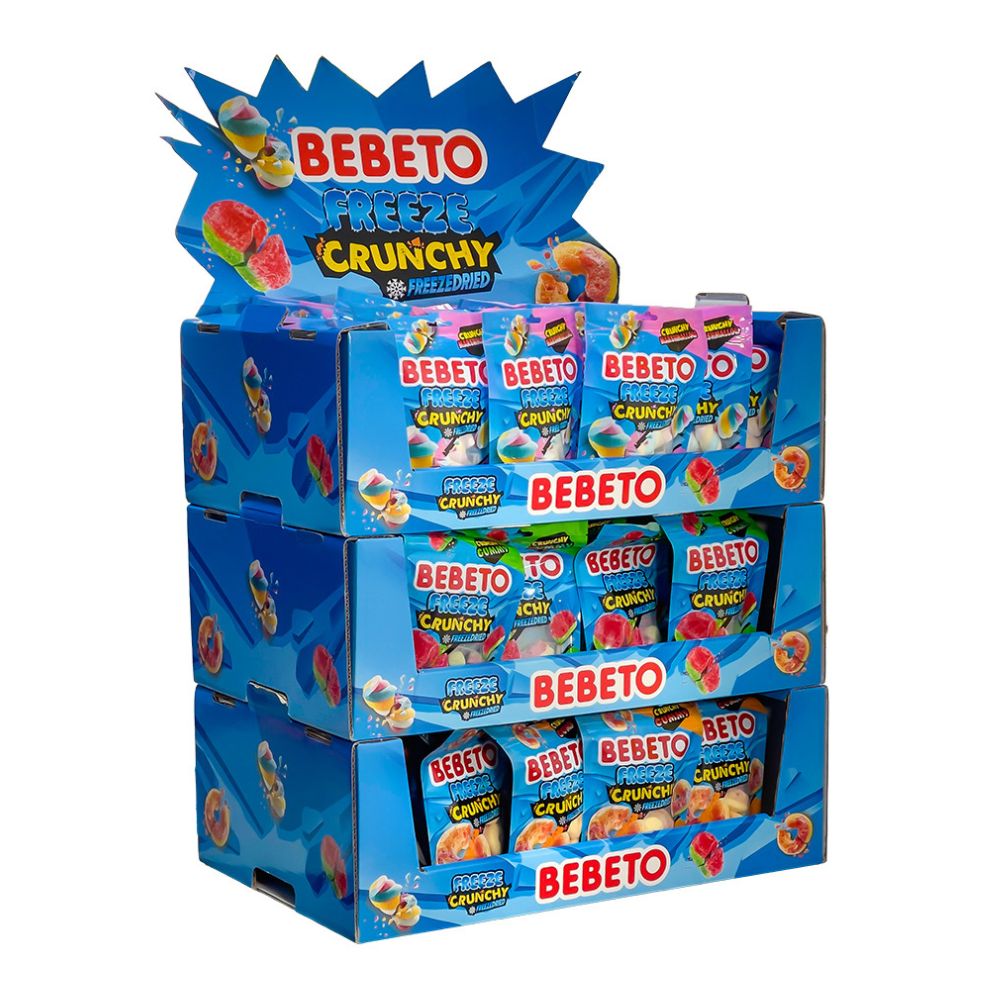 Espositore da 84 pezzi, caramelle Bebeto.