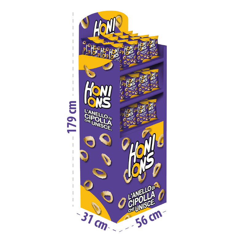 Honions Floor Display van 48 x 70 g + 72 x 20 g, kant-en-klare display voor uw verkooppunt 