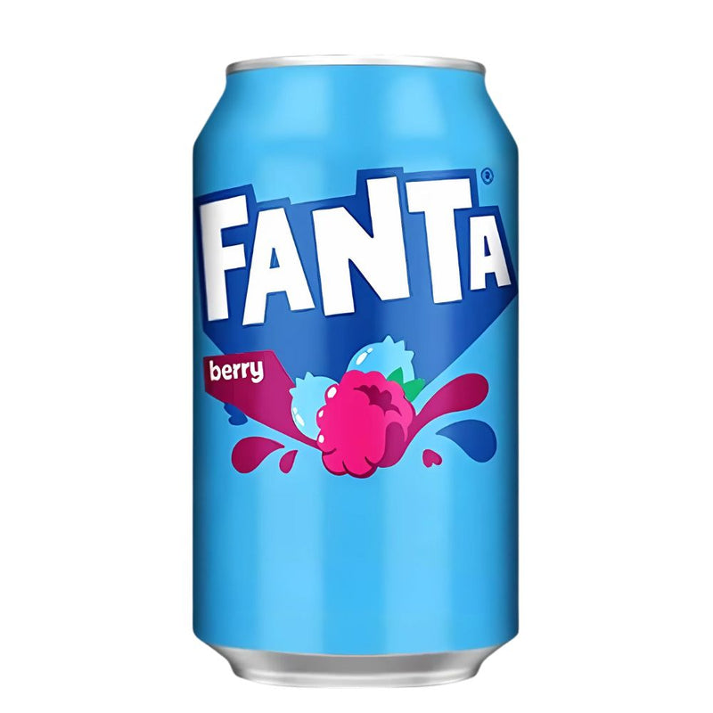 Confezione da 355ml di bevanda al mirtillo Fanta Berry