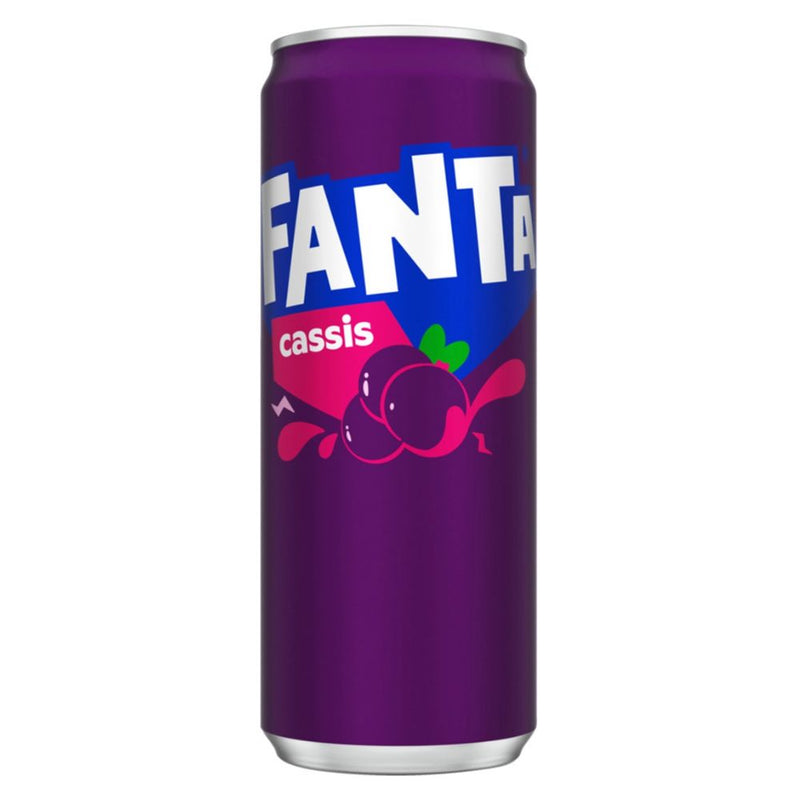 Confezione da 24, bevanda gassata al gusto di ribes nero da 330ml Fanta.