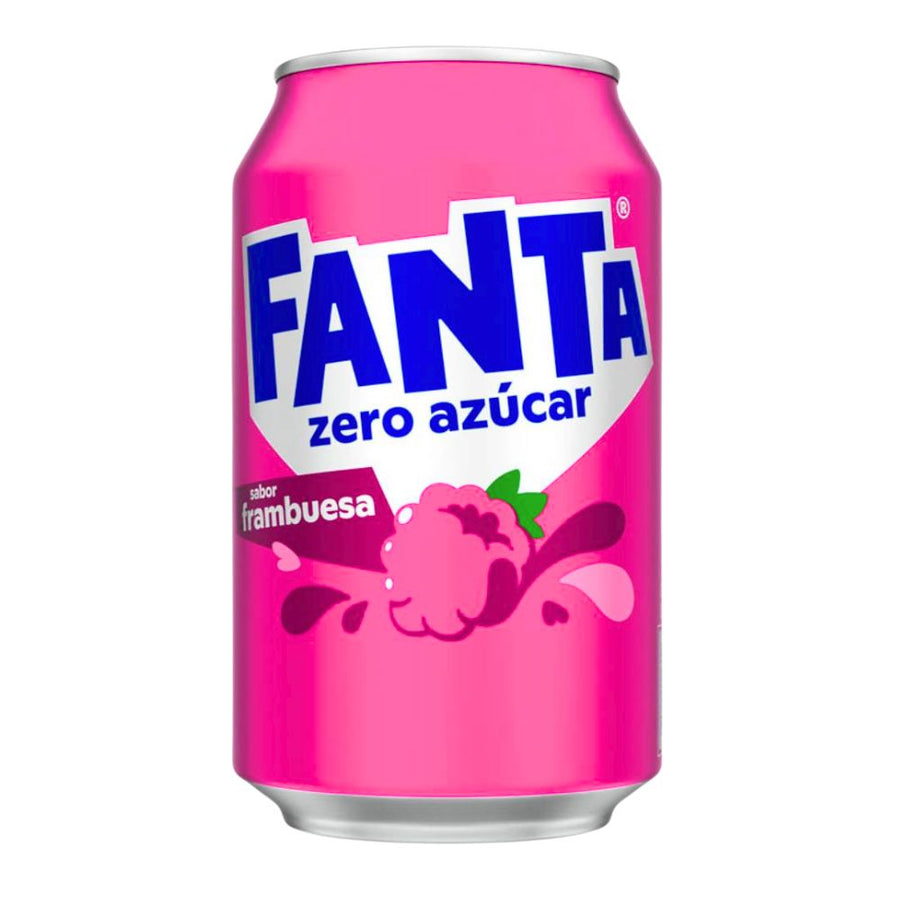 Confezione da 24, bevanda analcolica al gusto di lampone da 330ml Fanta.