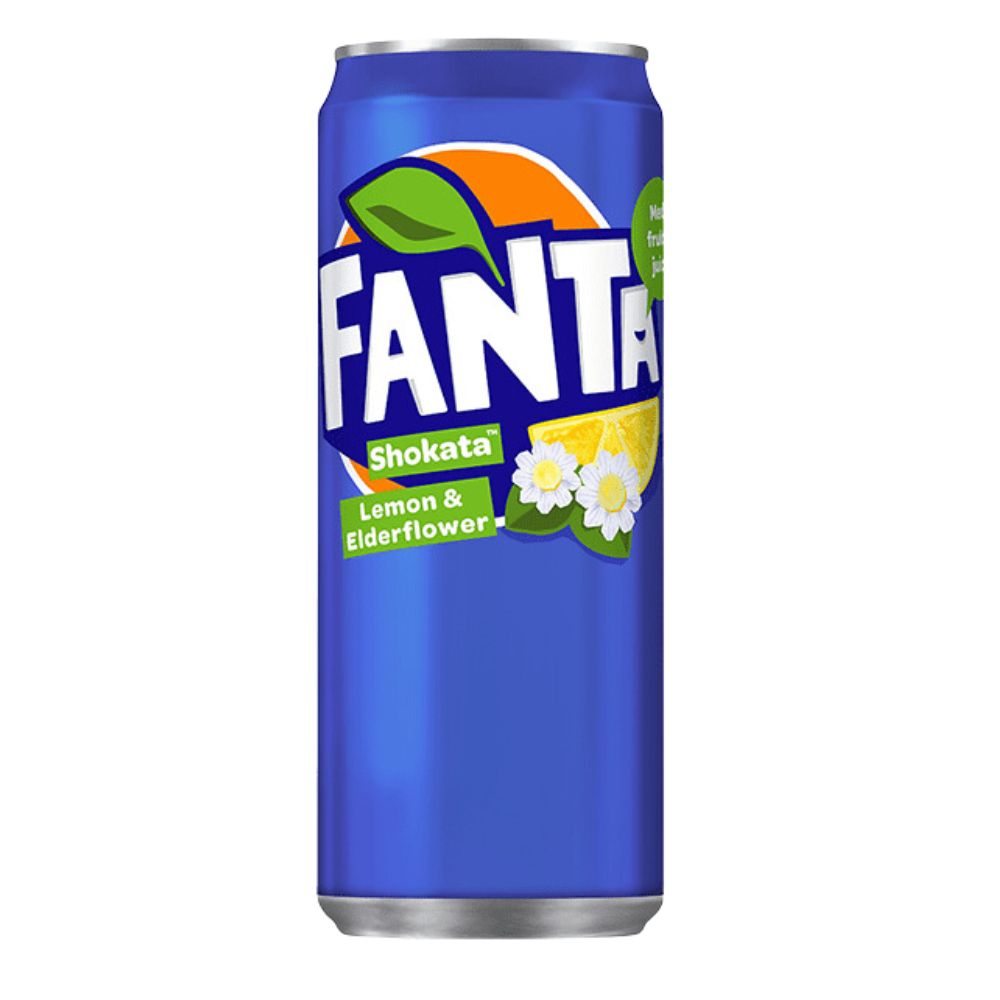Confezione da 24, bevanda gassata al gusto di limone e fiore di sambuco Fanta.