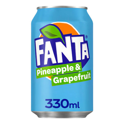 Confezione da 24, bevanda gassata al gusto di ananas e pompelmo da 330ml Fanta.