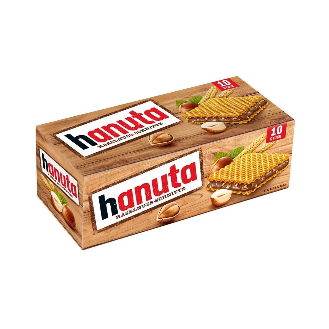 Confezione da 20 di wafer alla nutella Ferrero Hanuta