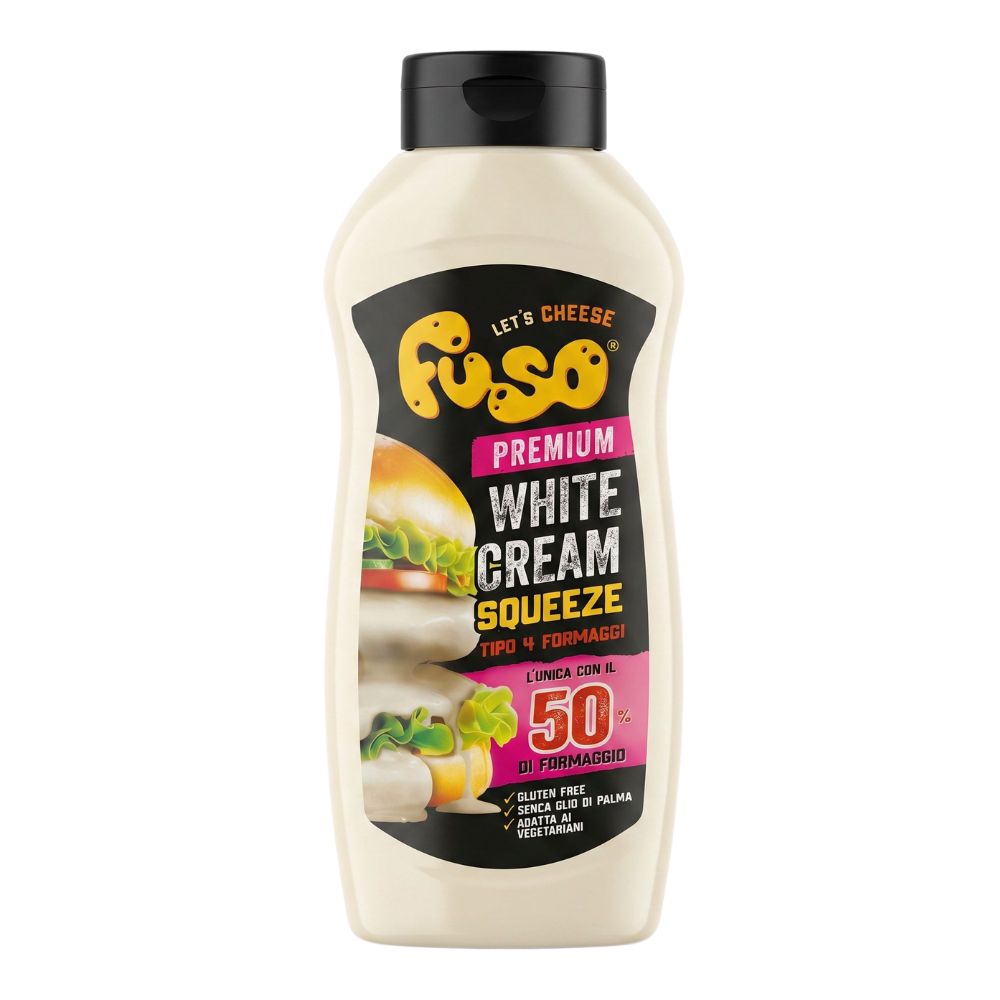 Let's Cheese Fuso Premium White Cream Squeeze, fonduta di formaggio bianca da 950g