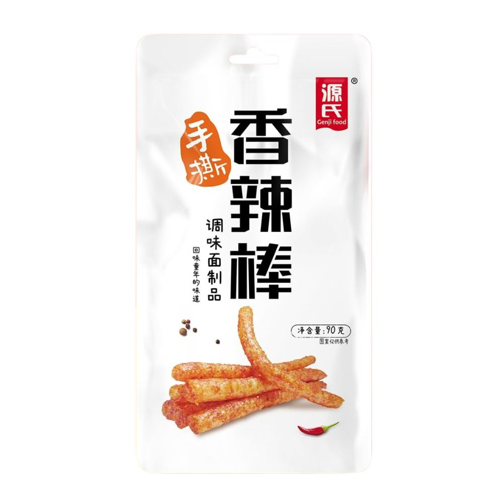 Confezione da 40 di Genji Big La Tiao Gluten Spicy Stick da 90g.