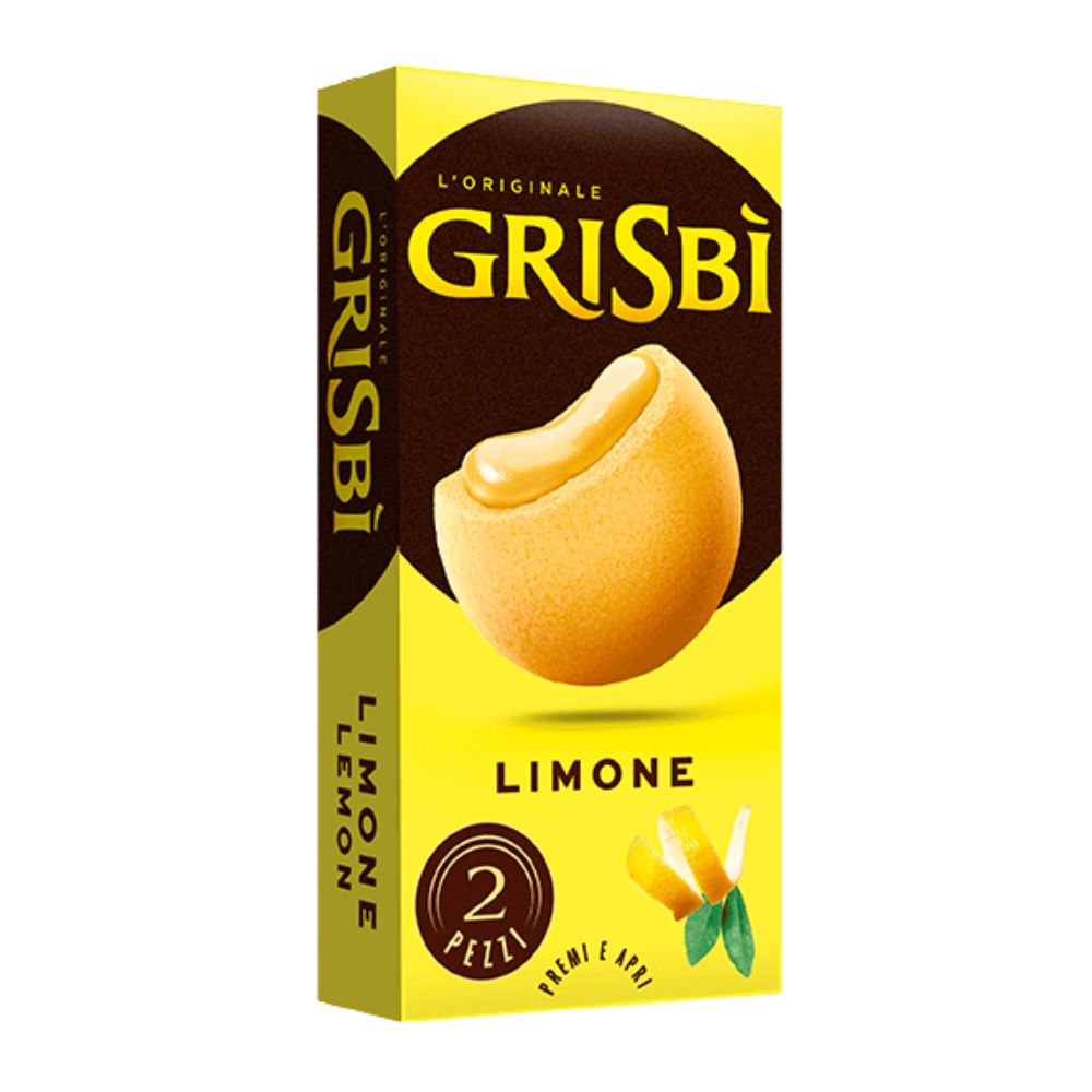 Grisbì Limone, prhki kolačići punjeni mekanim limunovim kremom od 30g (komada 30) 