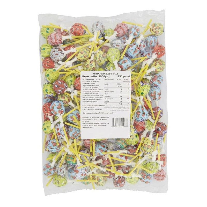 Confezione da 1,95kg, Haribo Mao Pop Best Mix.