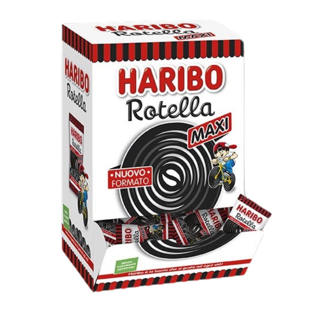 Confezione da 200, Haribo Rotella Maxi da 13g.
