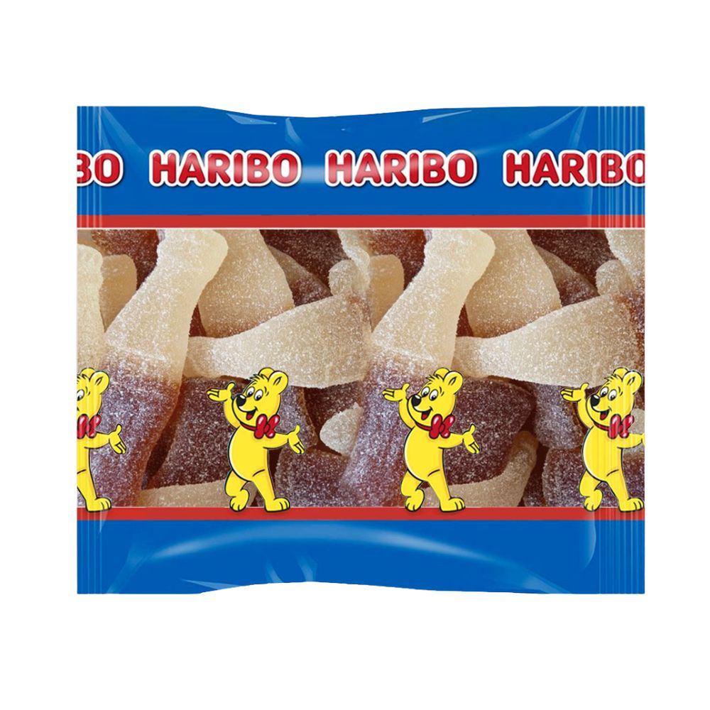 Haribo Maxi Bottiglie Cola Frizzi, caramelle gommose al gusto di cola (Confezione da 2kg)
